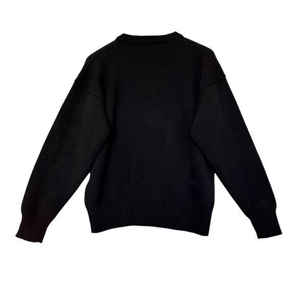 VTG 80s Meister Ski Sweater Womens sz L Black Pink Winter Snow - Picture 7 of 7